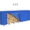 NEX™ Outdoor Firewood Rack with Blue Cover Combo Set